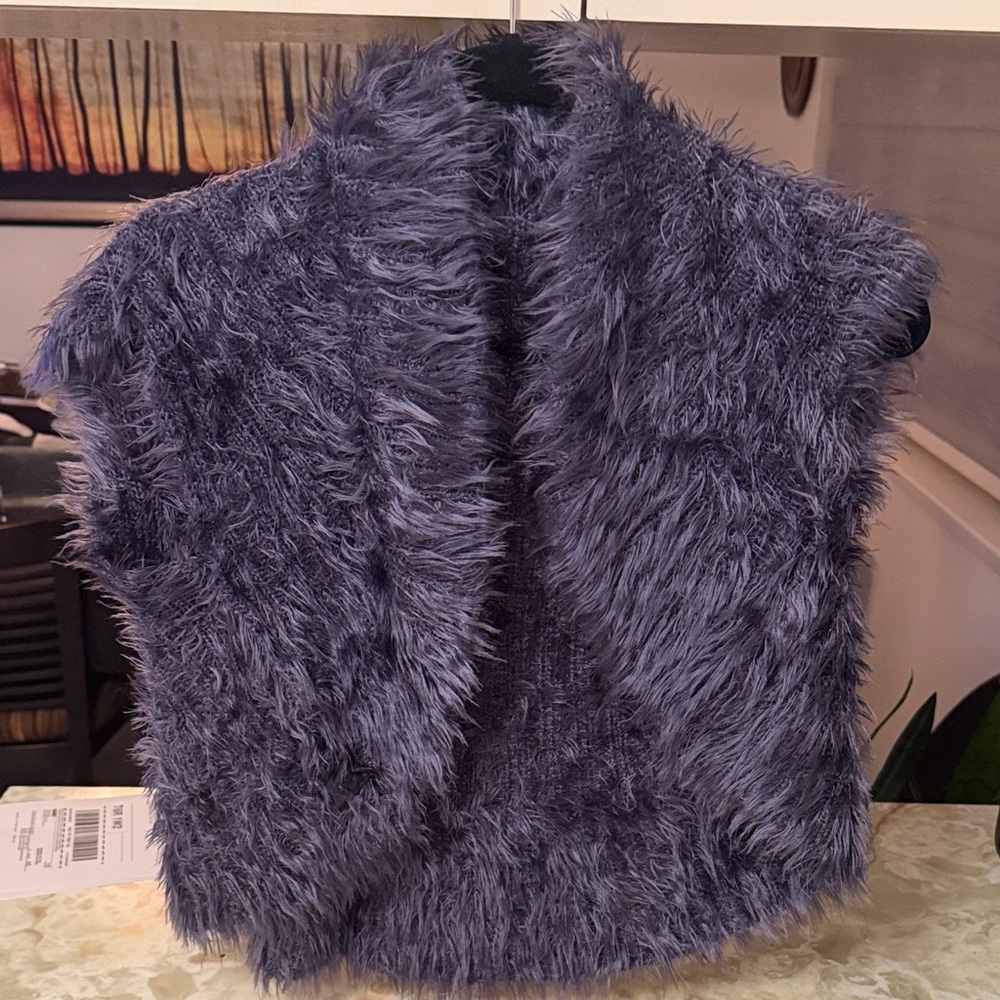 Faux Fur Vest in Gray - Picture 1 of 1
